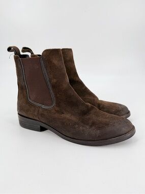 Thursday Boot Company Duchess Chelsea Boots Dark Brown Suede 8